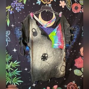 Steampunk Gypsy Style Patchwork Handmade Punk Shirt